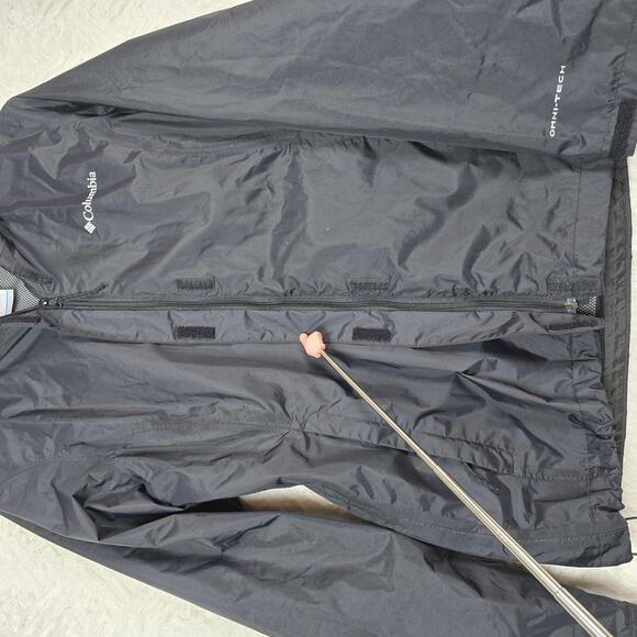 Columbia Omni-Tech Black Waterproof Jacket, Size Small - Picture 6 of 9